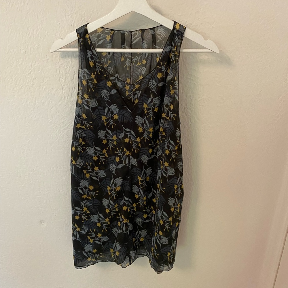 Silk floral blouse size medium